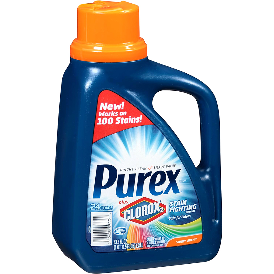 PUREX PLUS LIQUID LAUNDRY DETERGENT 43.5 OZ CLOROX 2 ORIGINAL FRESH 4 IN 1