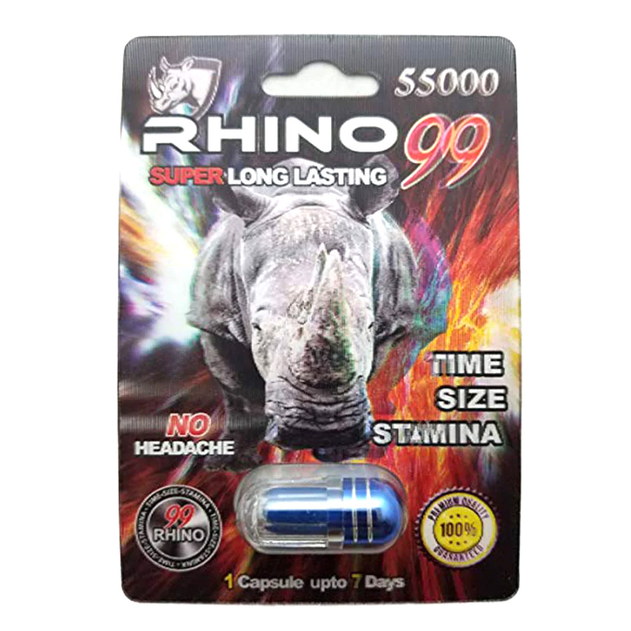 RAGING RHINO MALE ENHANCEMENT 1 CT SILVER 55000