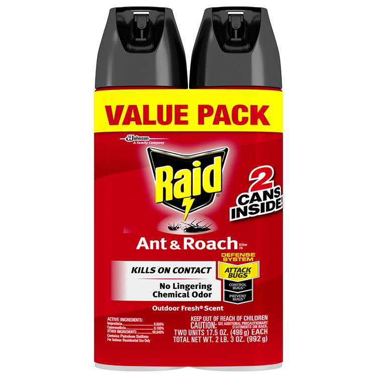 RAID ANT & ROACH KILLER 17.5 OZ 2 PK FRESH OUTDOOR