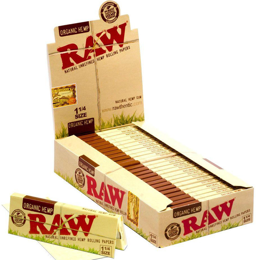 RAW ROLLING PAPER 24 CT 1 1/4 ORGANIC