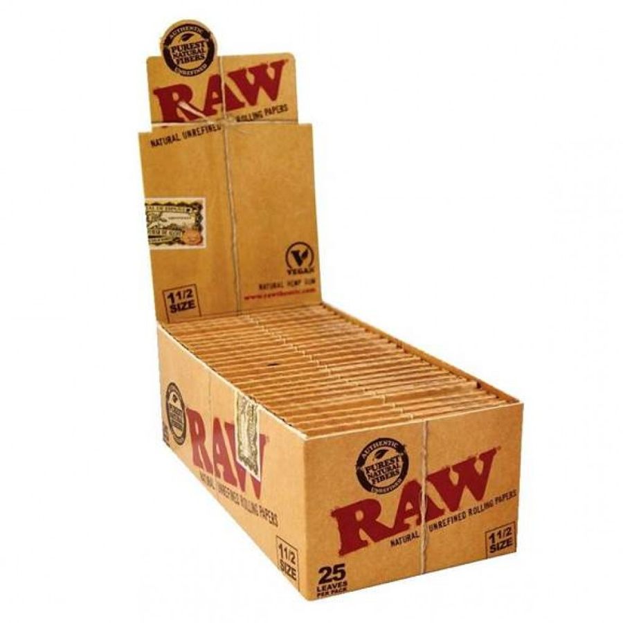 RAW ROLLING PAPER 25CT 1 1/2 CLASSIC
