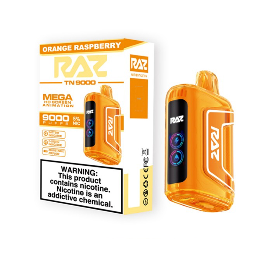 RAZ DISPOSABLE VAPE 1 CT ORANGE RASPBERRY