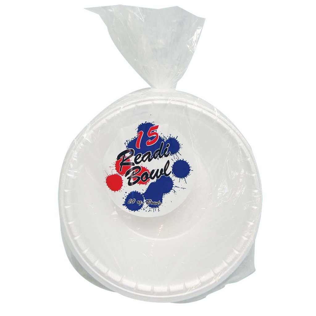 READI FOAM BOWL 20 OZ 15 CT WHITE