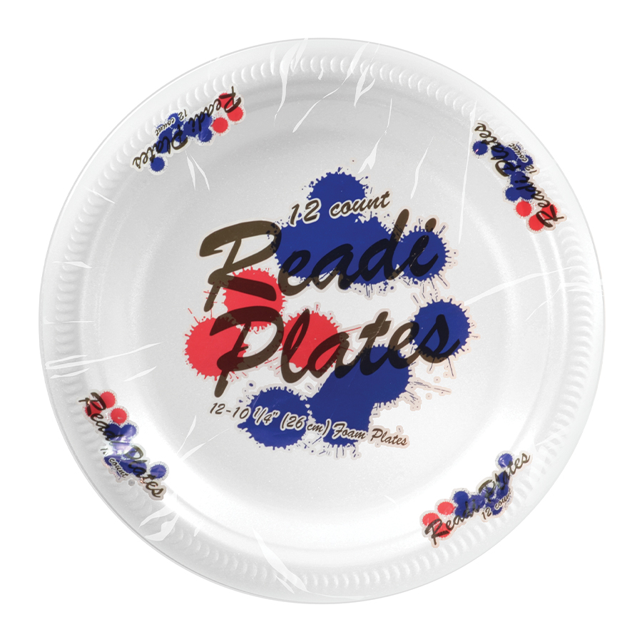 READI FOAM PLATE 10.25 IN 12 PK WHITE