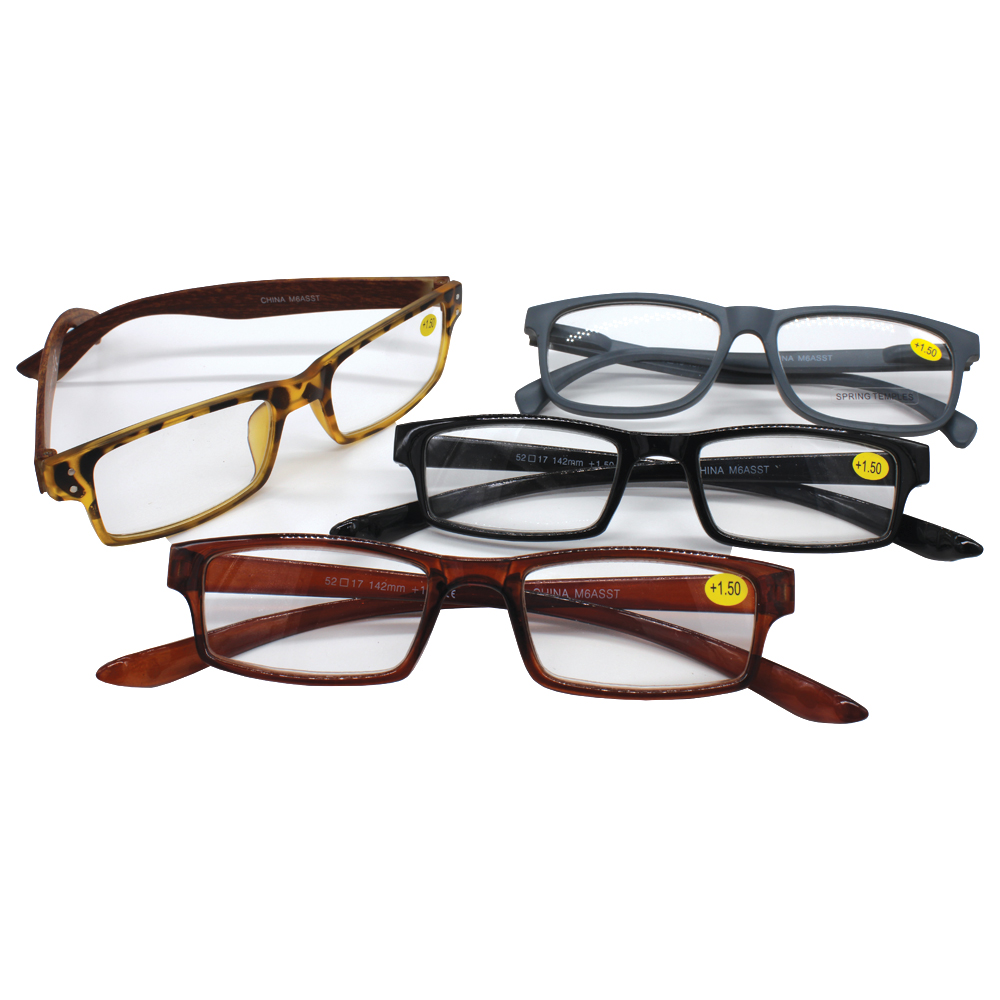 READING GLASSES 1 PK UNISEX 1.00 - 2.00 SINGLE LOW POWER ASSORTED SPRING HINGE