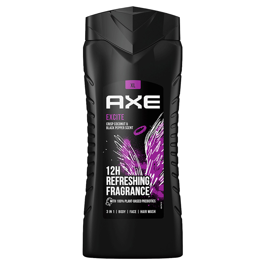 AXE BODY WASH 400 ML 3 IN 1 EXCITE