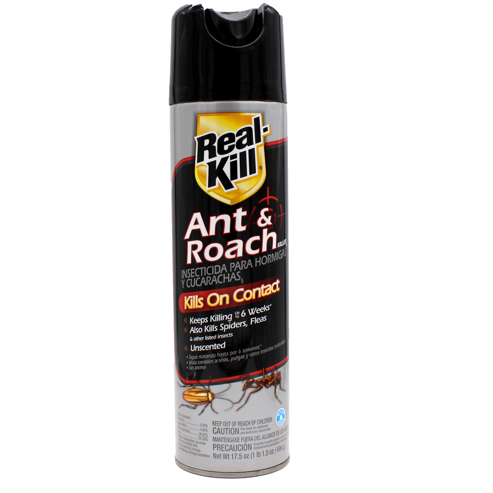 REAL KILL ANT & ROACH SPRAY 17.5 OZ KILLS ON CONTACT