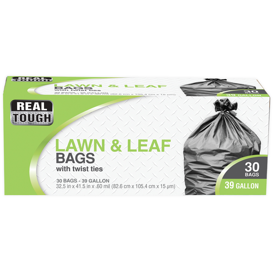 REAL TOUGH TRASH BAG 39 GL 30 CT TWIST TIE BLACK