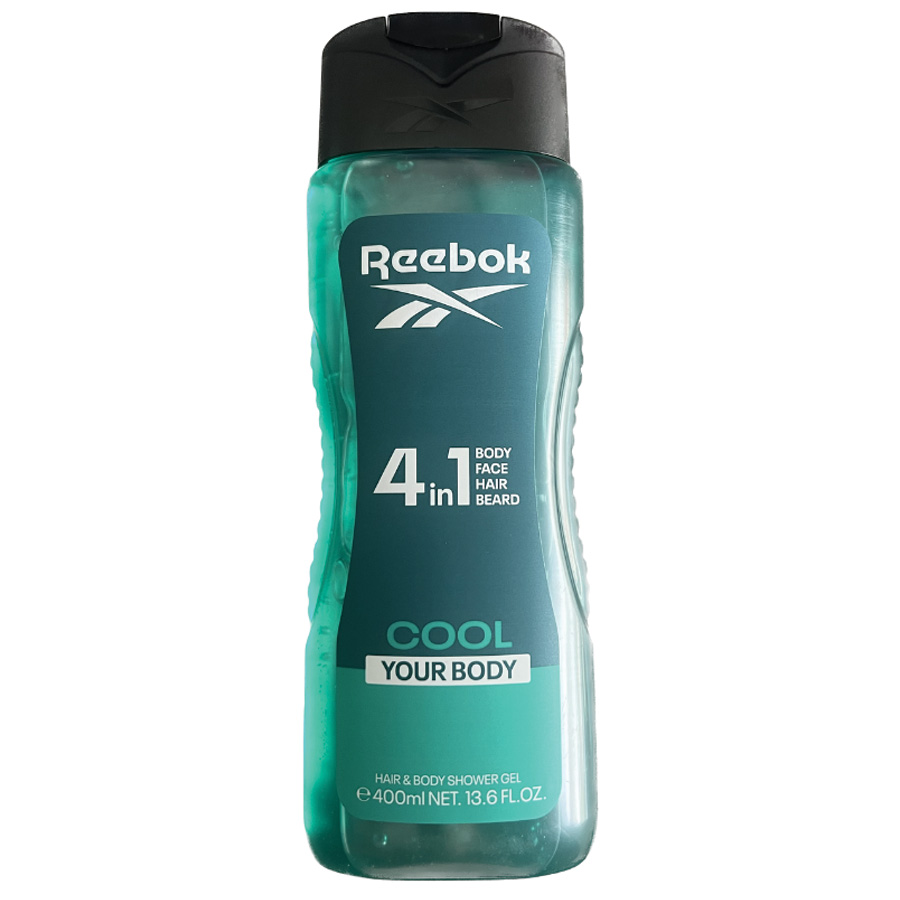 REEBOK BODY WASH 400 ML/13.6 OZ 4 IN 1 COOL GEL