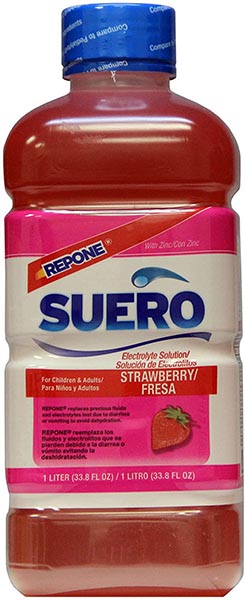 REPONE SUERO ELECTROLYTE DRINK 33.8 OZ STRAWBERRY
