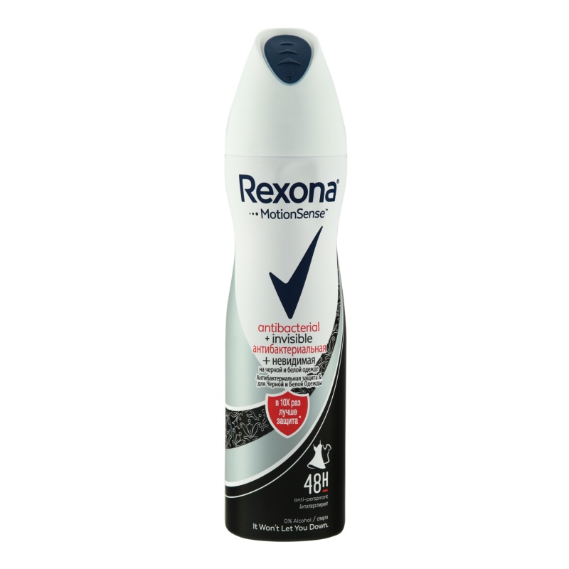 REXONA DEODORANT SPRAY 150 ML WOMEN INVISIBLE ANTIBACTERIAL