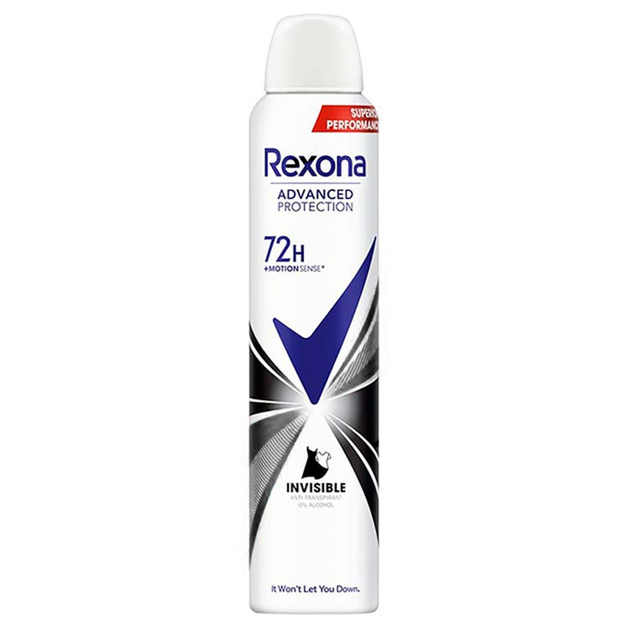 REXONA DEODORANT SPRAY 200 ML WOMEN INVISIBLE ANTI-STAIN