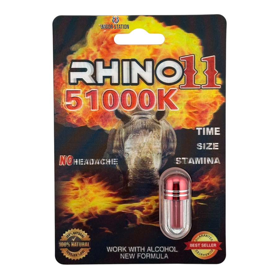 RHINO 11 MALE ENHANCEMENT 1 CT 51000 K
