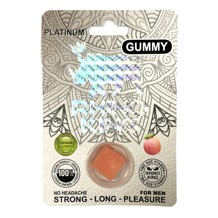 RHINO KING SILVER PLATINUM GUMMY MALE ENHANCEMENT 1 CT
