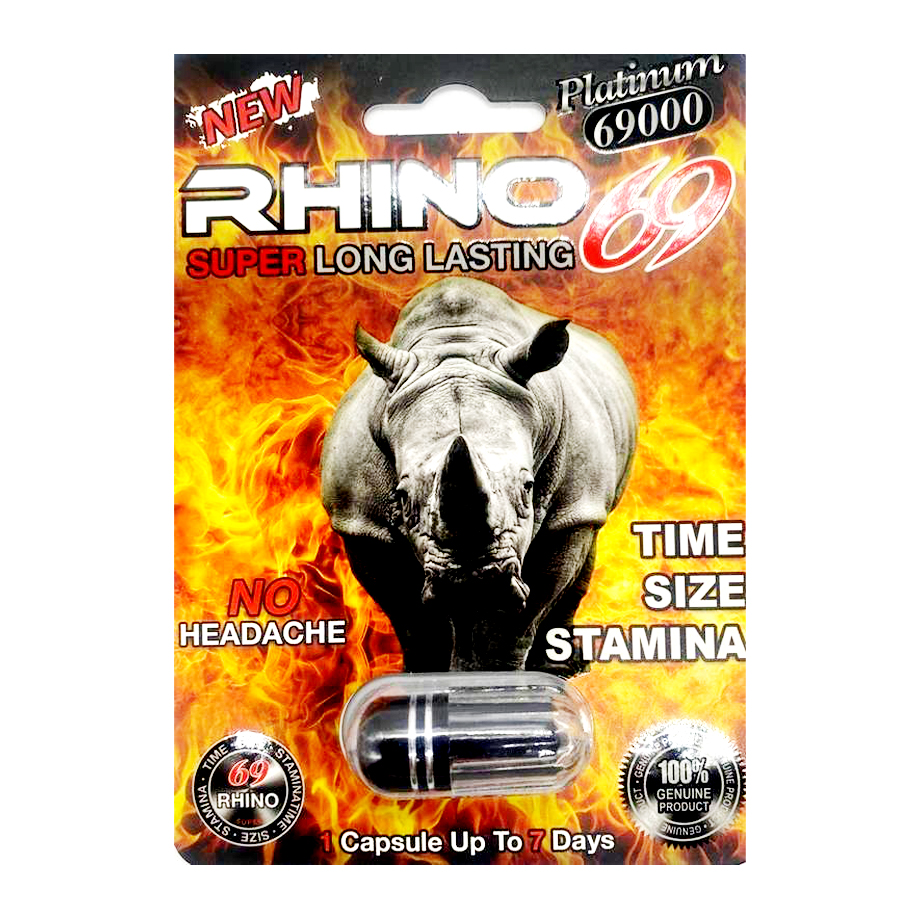 RHINO MALE ENHANCEMENT 1 CT 69000 SUPER LONG LASTING
