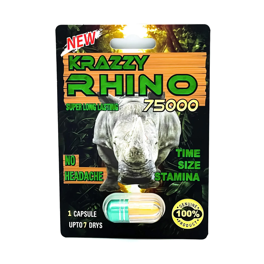 RHINO MALE ENHANCEMENT 1 CT 75K KRAZZY