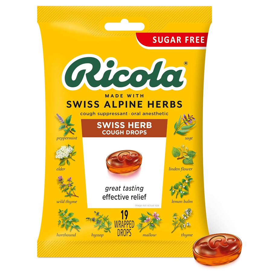 RICOLA COUGH DROPS 21 CT BAG ORIGINAL HERB
