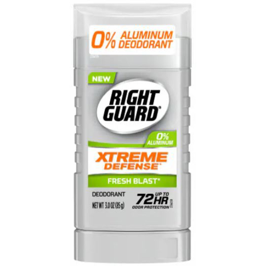 RIGHT GUARD DEODORANT 85 G XTREME DEFENSE FRESH BLAST 0% ALUMINUM
