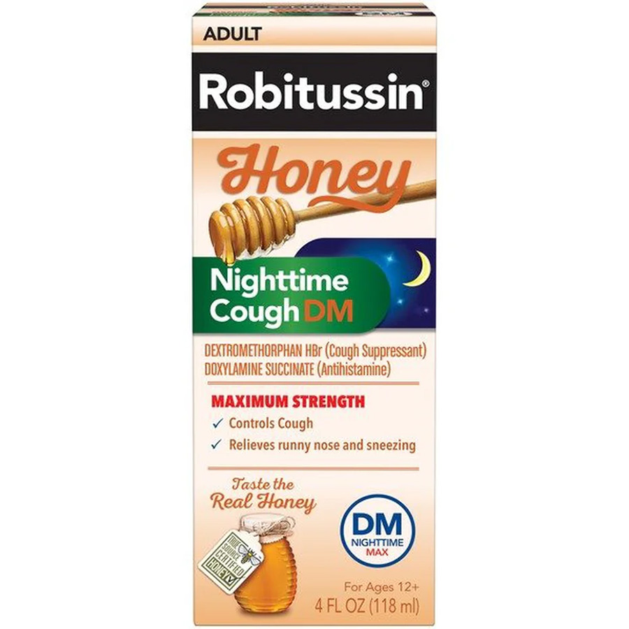 ROBITUSSIN ADULT COUGH 4 OZ DM HONEY NIGHTTIME