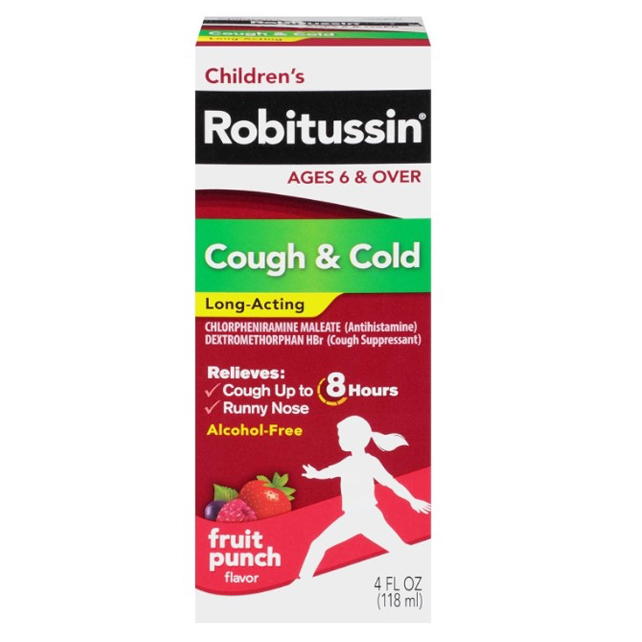 ROBITUSSIN CHILDREN 4 OZ FRUIT PUNCH COUGH & COLD LONG ACTING