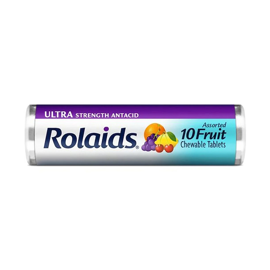 ROLAIDS ANTACID 10 CT ULTRA ASSORTED FRUIT TRAY