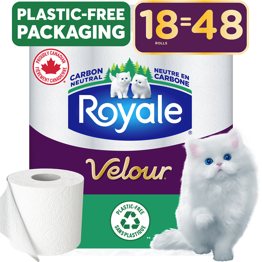 ROYALE VELOUR TOILET PAPER 190 SHEETS 2 PLY