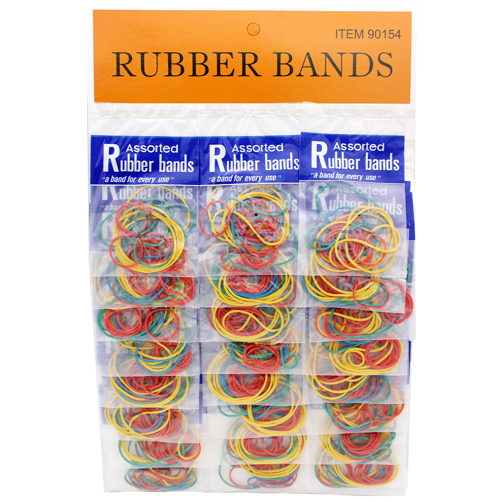 RUBBER BANDS 18 CT ASSORTED