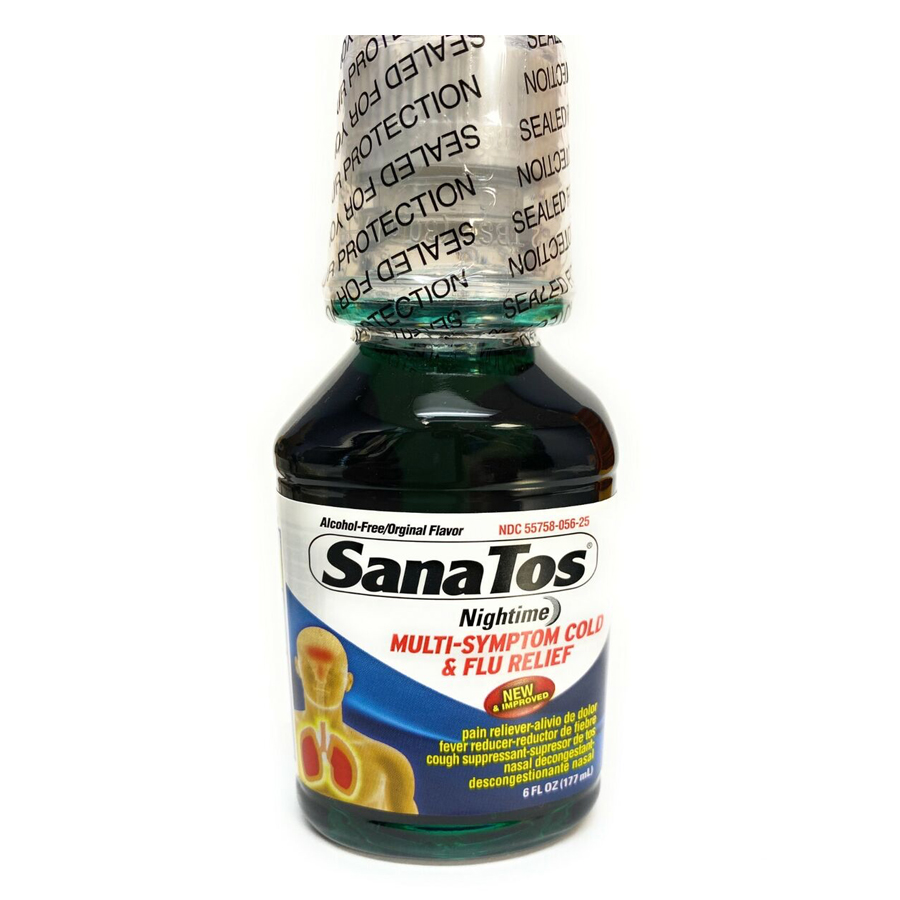 SANATOS COLD & FLU LIQUID 6 OZ NIGHT