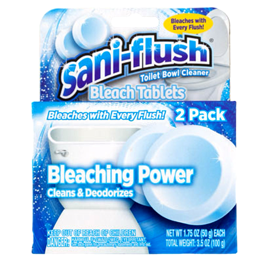 SANI-FLUSH BATHROOM CLEANER 2 PK WHITE W/ PDQ