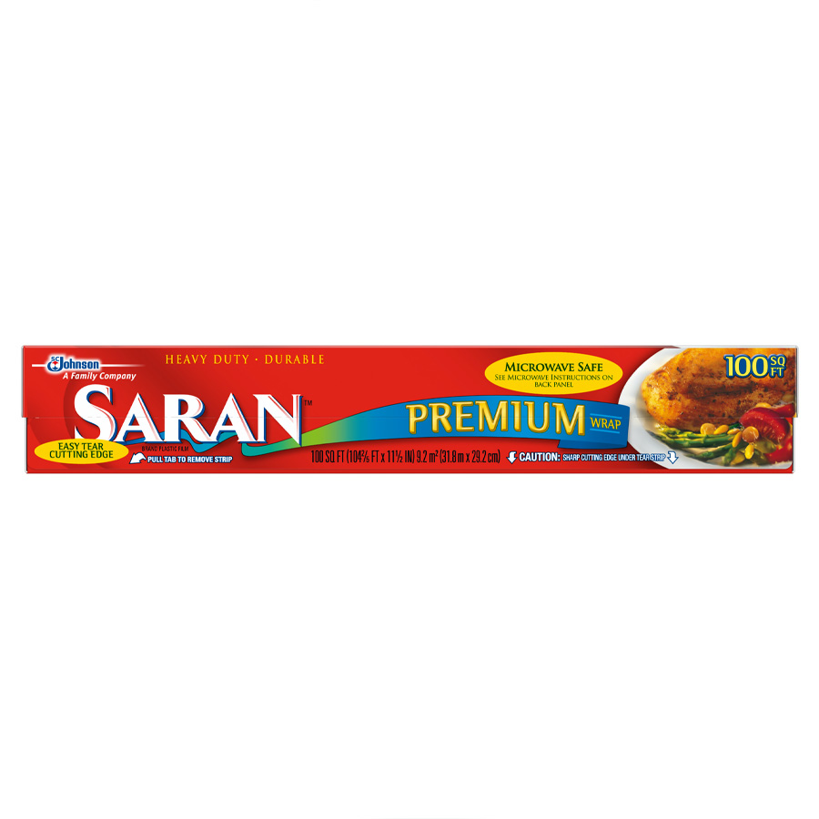 SARAN PLASTIC WRAP 100 SQFT CLEAR PREMIUM