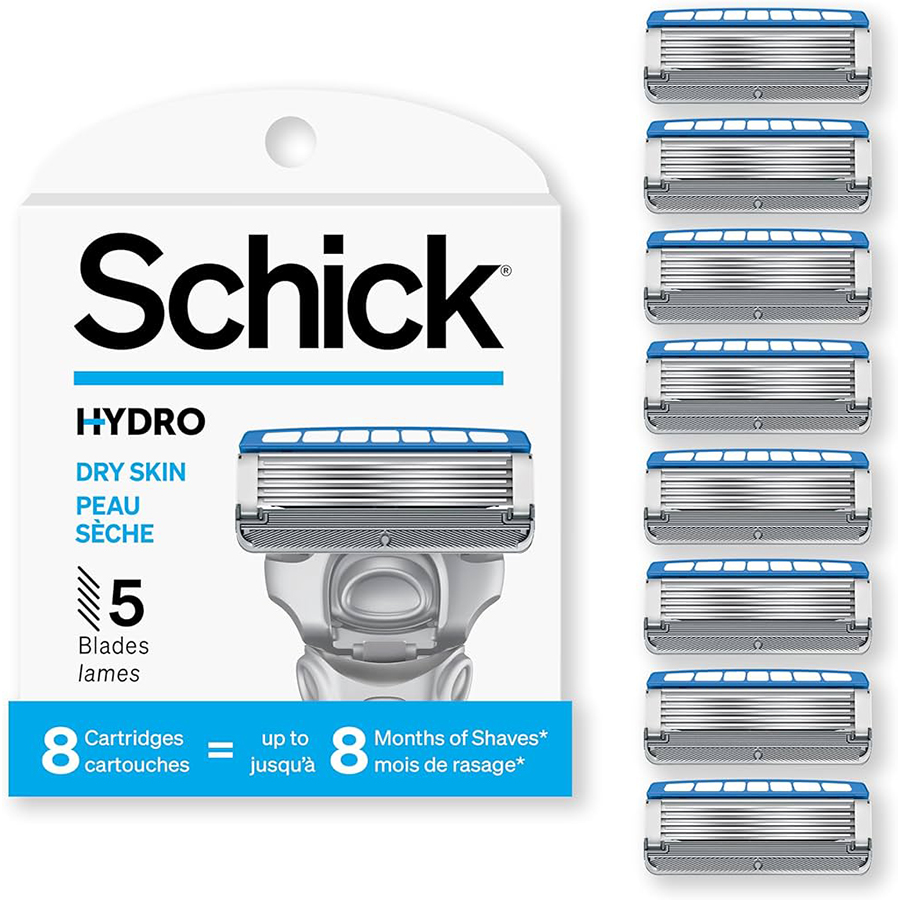 SCHICK HYDRO RAZORS 8 CT DRY SKIN