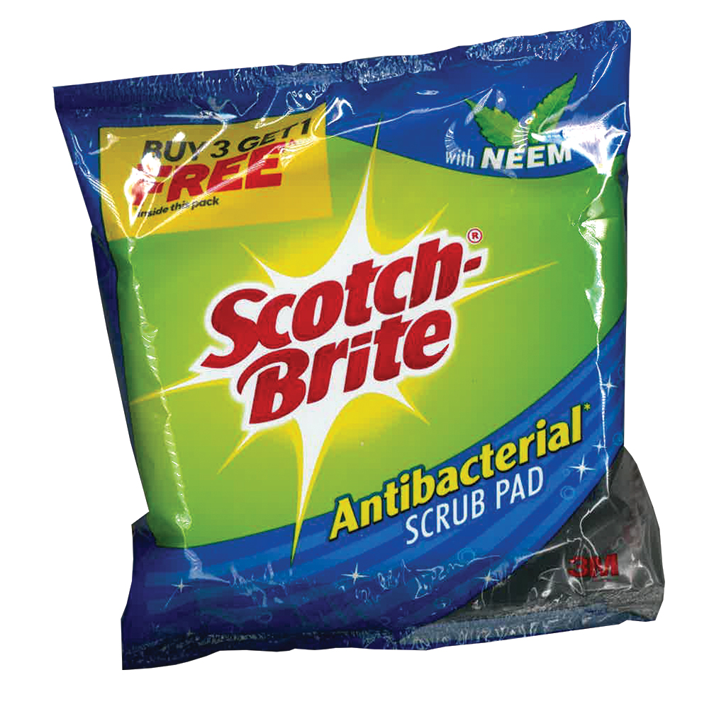 SCOTCH BRITE SCOURING PADS 3 PK ANTIBACTERIAL SUPER SAVER