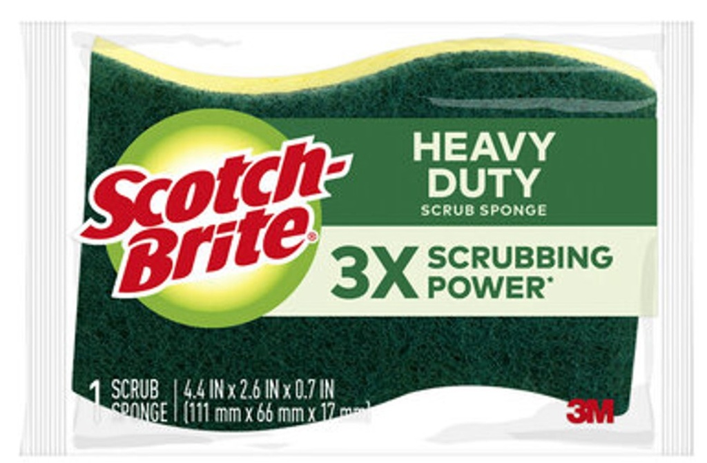 SCOTCH BRITE SCRUB SPONGE 1 PK HEAVY DUTY