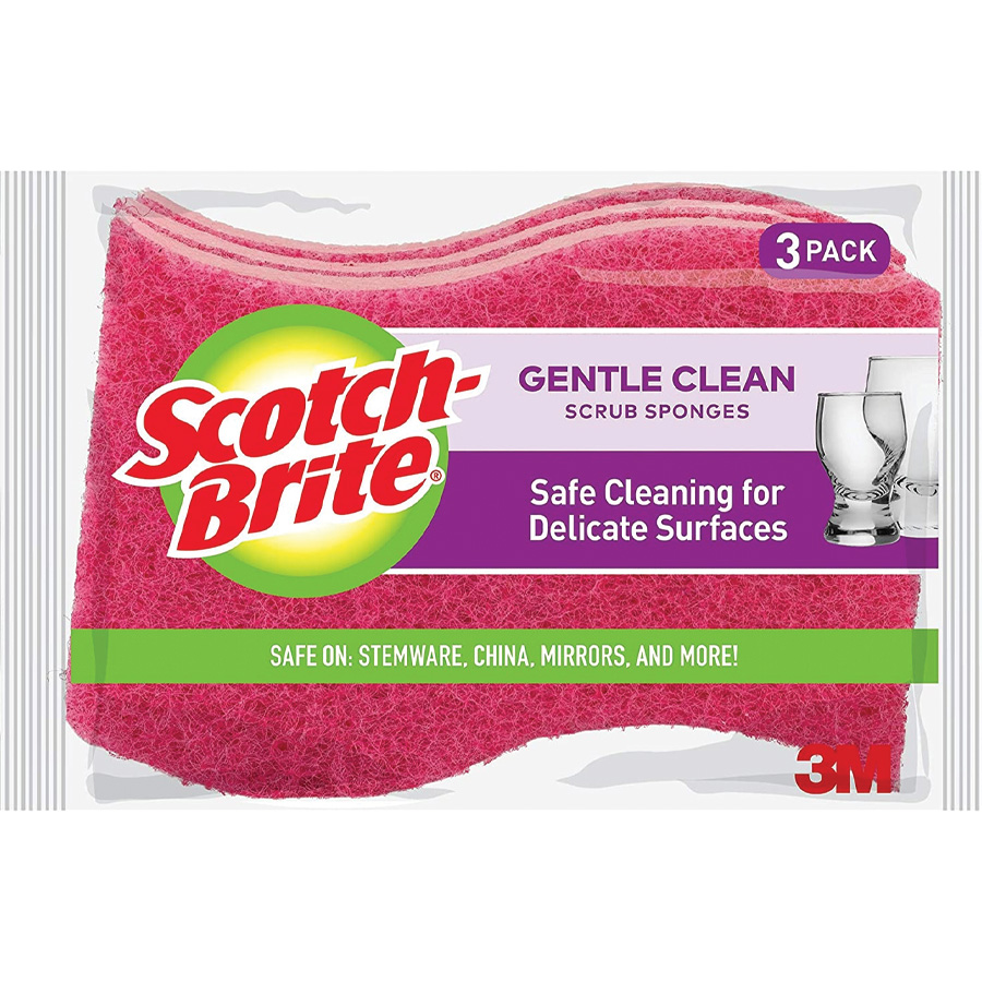 SCOTCH BRITE SCRUB SPONGE 3 PK DELICATE CARE