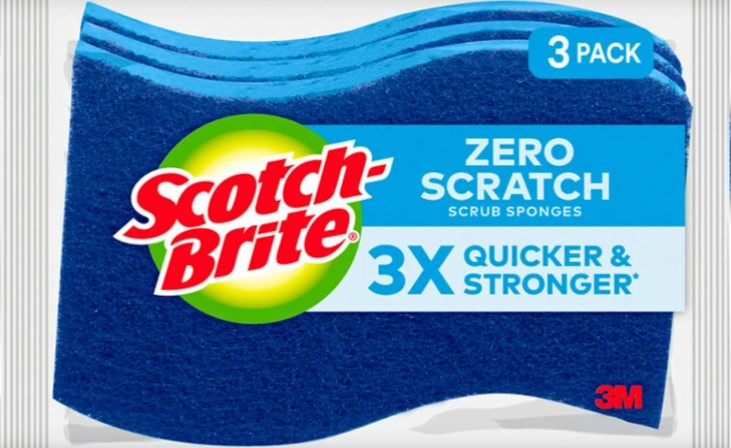 SCOTCH BRITE SCRUB SPONGE 3 PK NON-SCRATCH