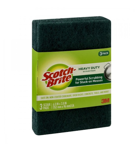 SCOURING BRITE PAD 3 CT HEAVY DUTY