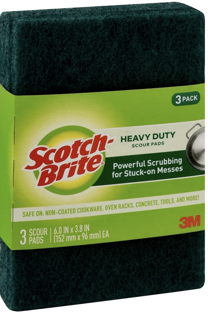 SCOURING PAD 3 CT EXTRA THICK