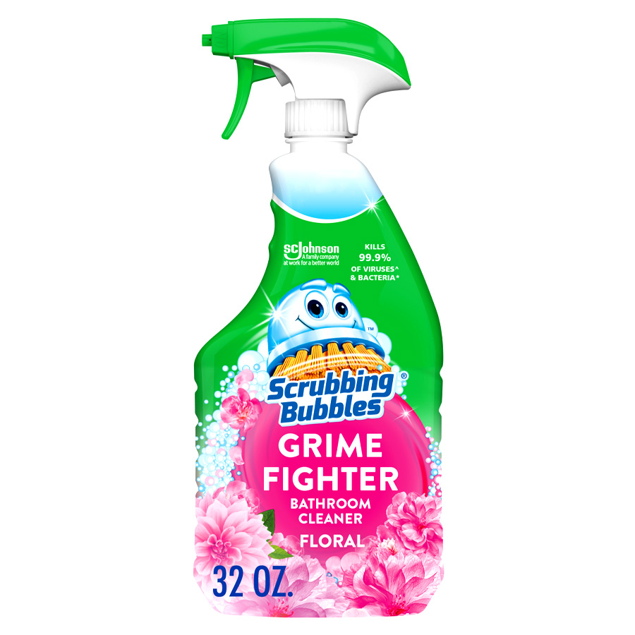 SCRUBBING BUBBLES DISINFECTANT 32 OZ BATHROOM GIRME FIGHTER WITH TRIGGER FLORAL FUSION