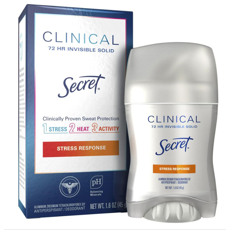 SECRET DEODORANT STICK SOFT SOLID ANTIPERSPIRANT 1.6 OZ CLINICAL STRESS RESPONSE