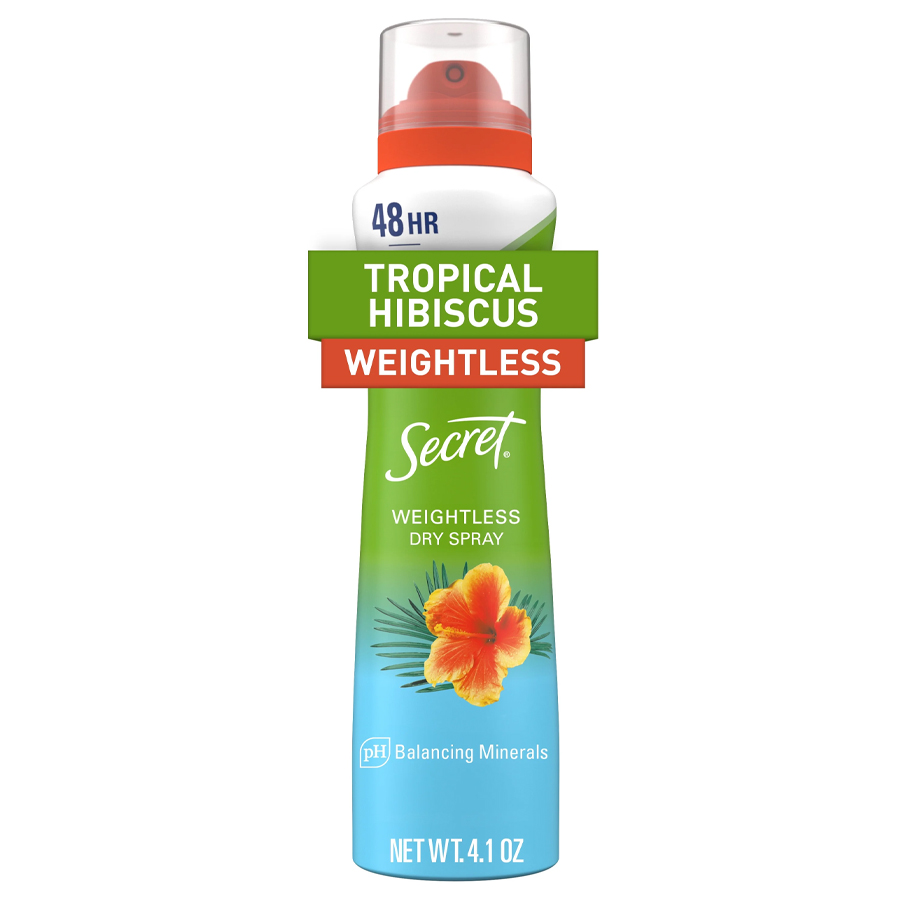 SECRET DRY SPAY ANTIPERSPIRANT AND DEODORANT 4.1 OZ TROPICAL HIBISCUS FOR WOMEN