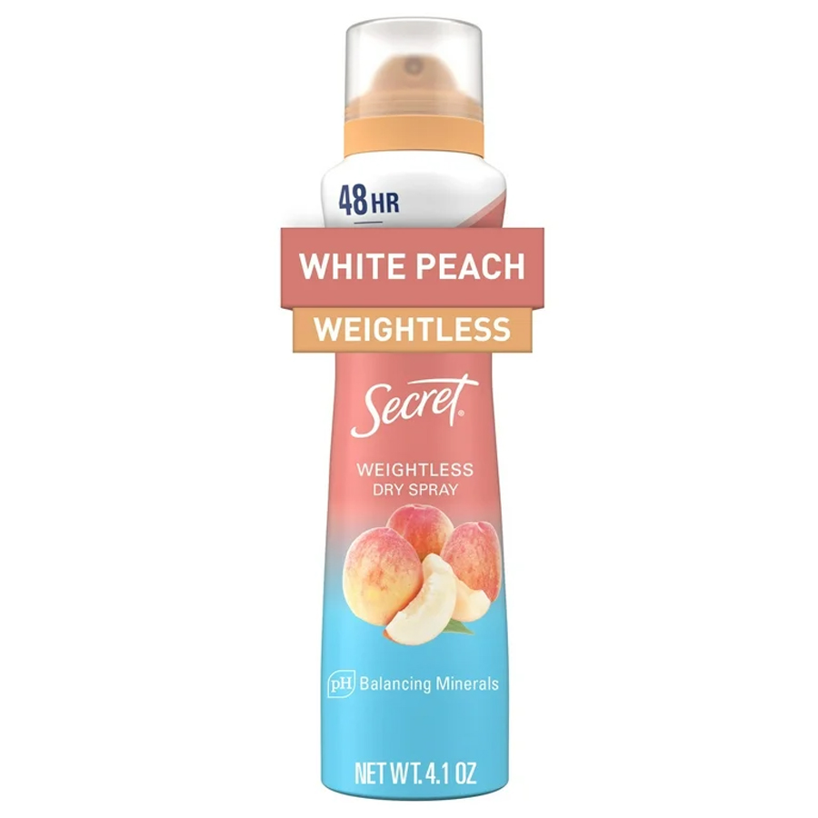 SECRET DRY SPAY ANTIPERSPIRANT AND DEODORANT 4.1 OZ WHITE PEACH AND ARGAN OIL FOR WOMEN