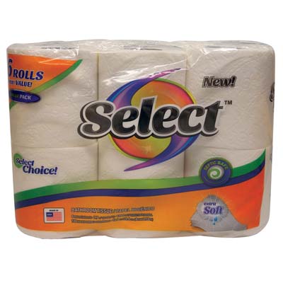 SELECT BATH TISSUE 135 SHEET 2 PLY EXTRA SOFT 6pk