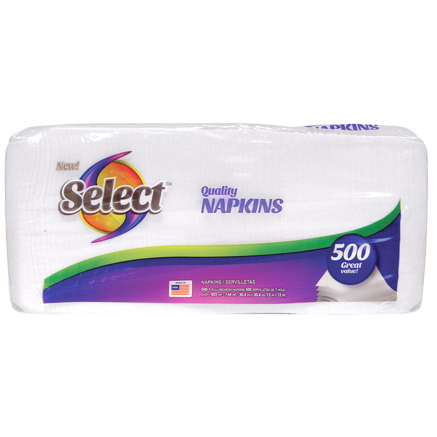 SELECT NAPKINS 500 CT 1 PLY