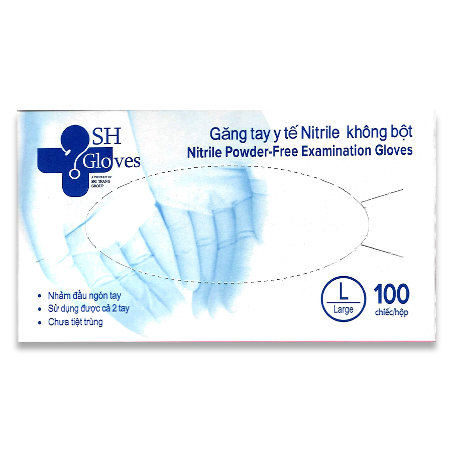 SH EXAMINATION GLOVE 100 CT NITRILE LARGE