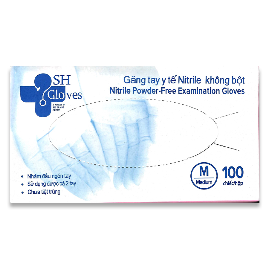 SH EXAMINATION GLOVE 100 CT NITRILE MEDIUM