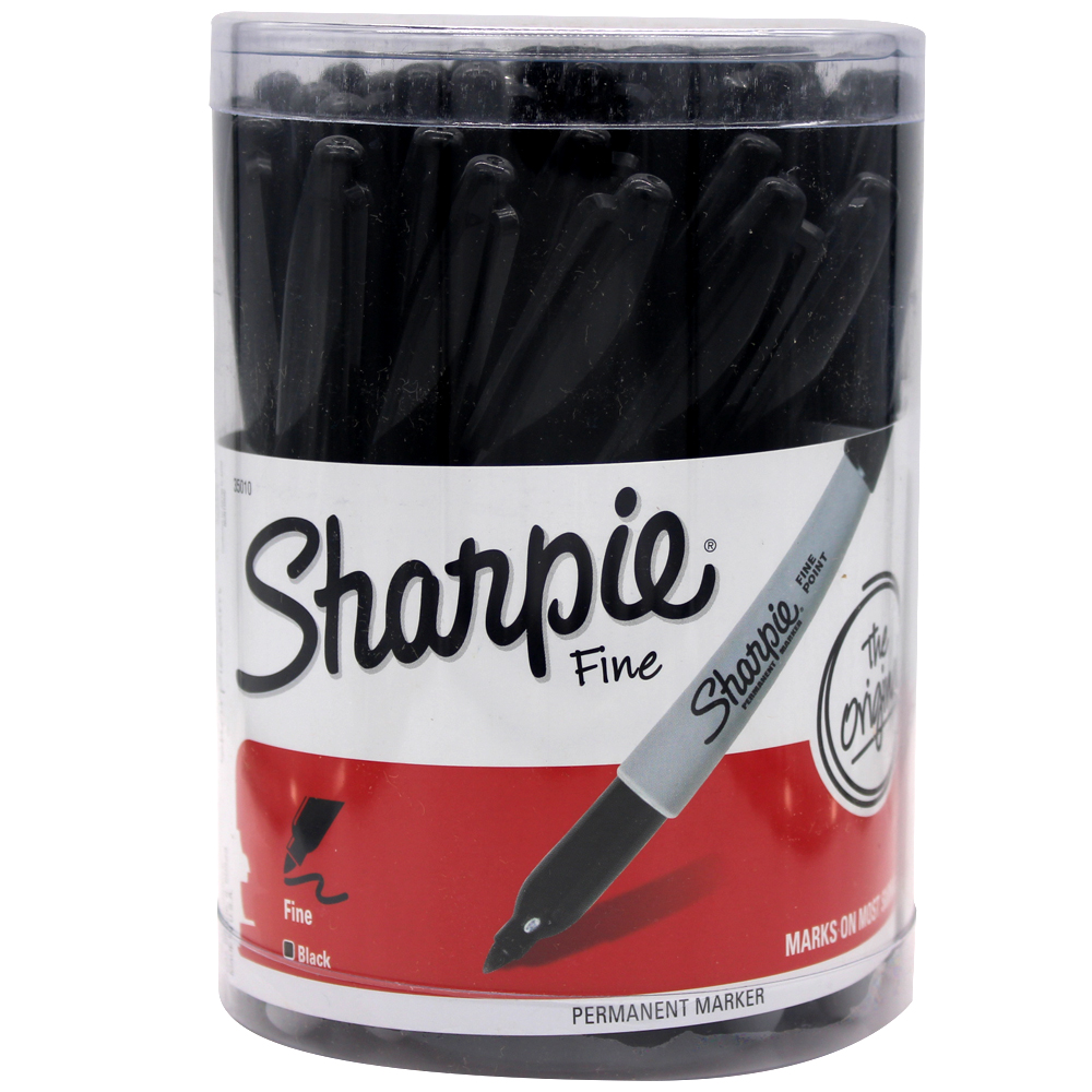 SHARPIE PERMANENT MARKER 1 CT FINE BLACK CANNISTER DISPLAY