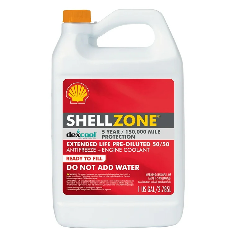 SHELL ANTIFREEZE+COOLANT 1 GL 50/50 PREDILUTED DEXCOOL EXTENDED LIFE