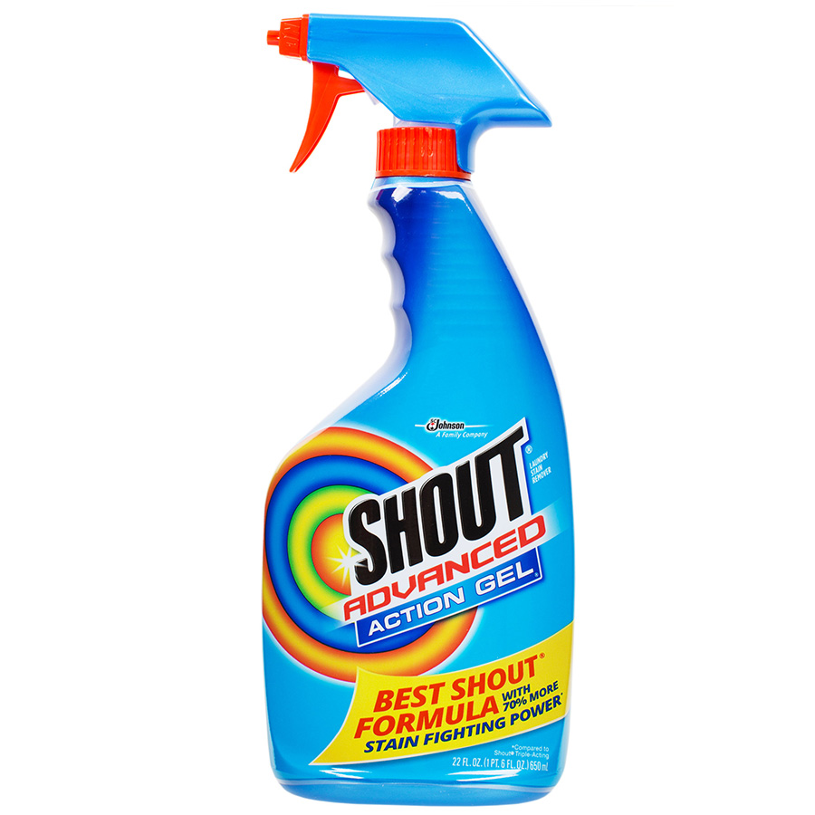 SHOUT LAUNDRY STAIN REMOVER 22 OZ ADVANCED ACTION GEL