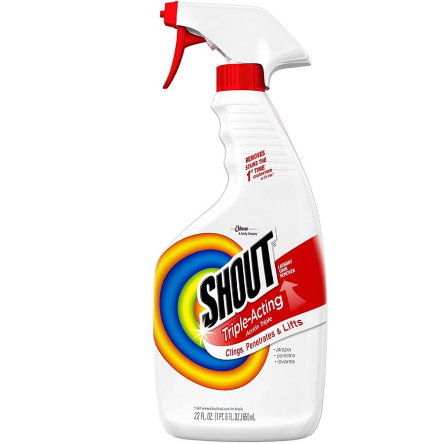 SHOUT LAUNDRY STAIN REMOVER 22 OZ TRIPLE ACTION WITH TRIGGER