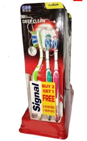 SIGNAL TOOTHBRUSH 3 PK DEEP CLEAN SOFT-MEDIUM